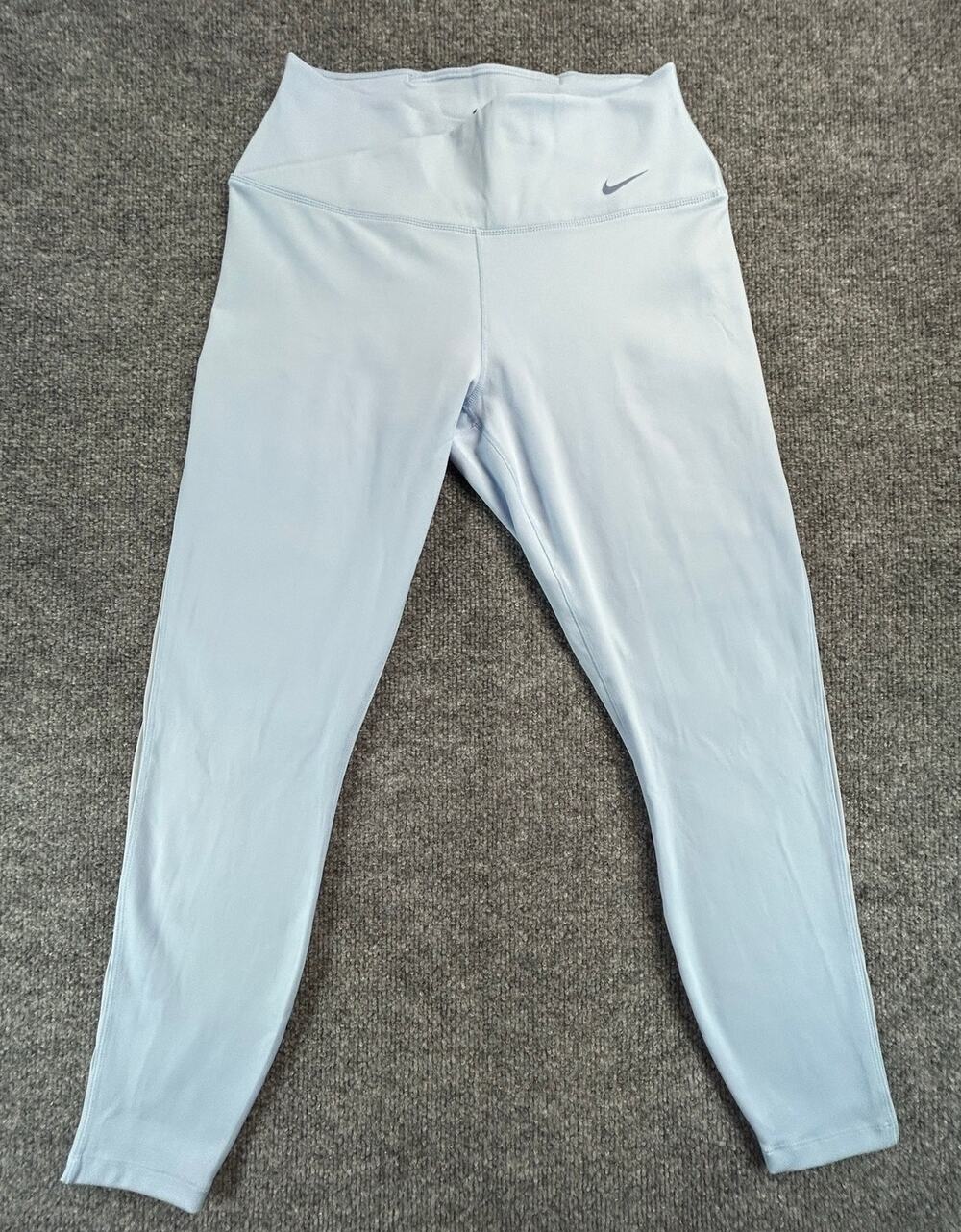 Nike One Dri-FIT Light Blue High Rise Leggings Women's Large Activewear